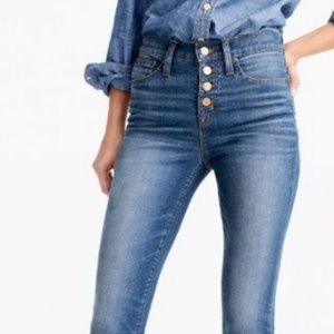 J. Crew 9” High-Rise Skinny Jean in Daly Wash